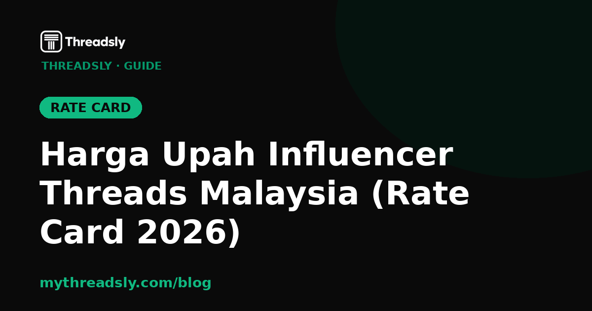 Harga Upah Influencer Threads Malaysia (Rate Card 2026)