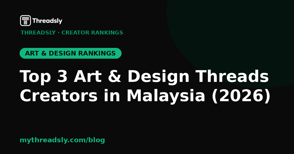Top 3 Art & Design Threads Creators in Malaysia (2026)