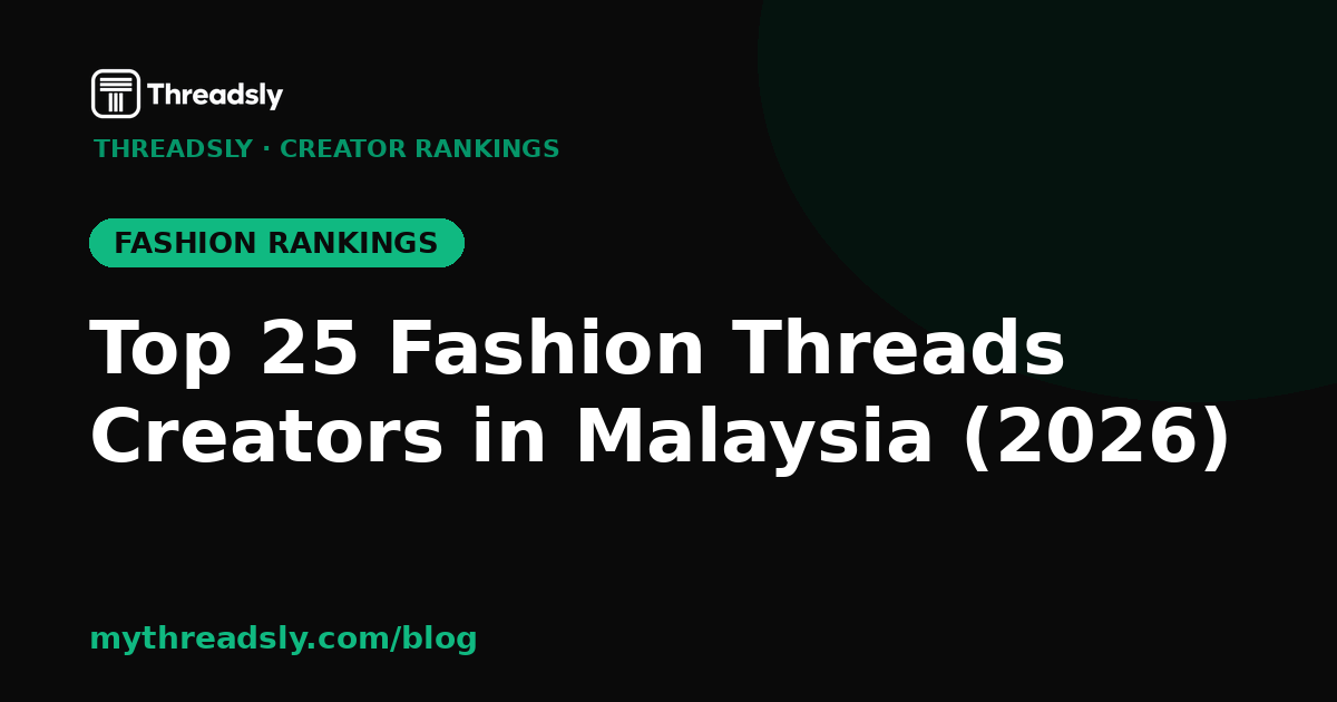 Top 25 Fashion Threads Creators in Malaysia (2026)