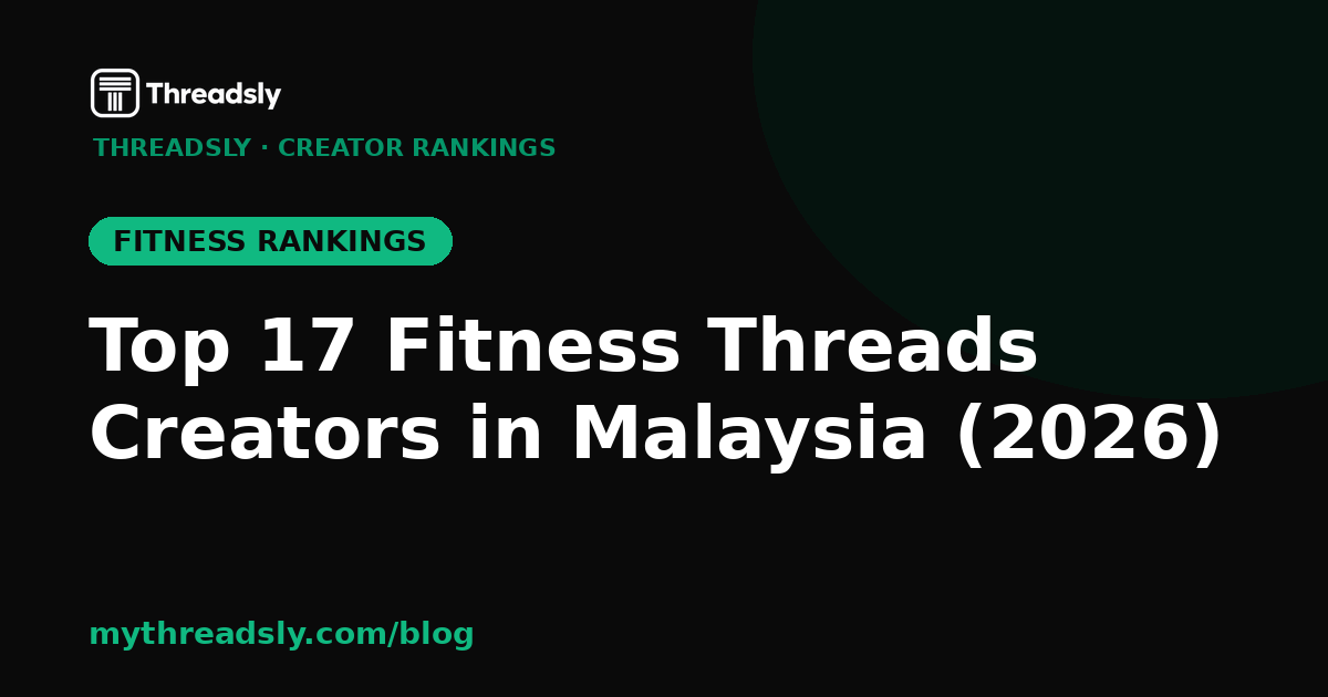Top 17 Fitness Threads Creators in Malaysia (2026)