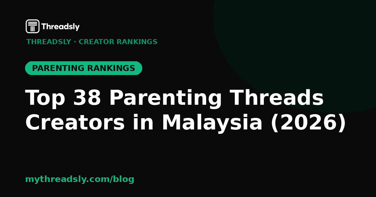 Top 38 Parenting Threads Creators in Malaysia (2026)