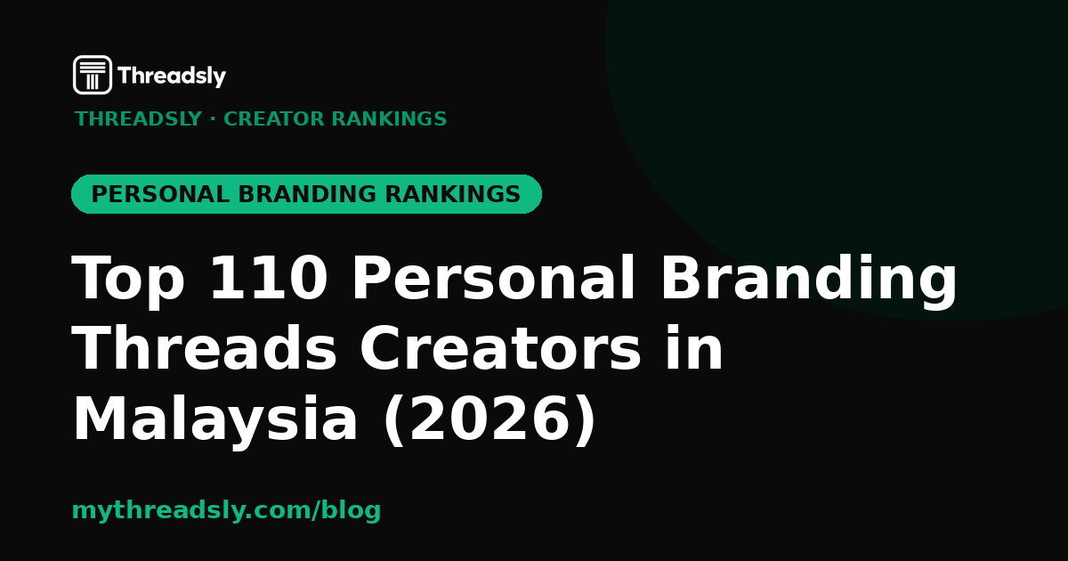 Top 110 Personal Branding Threads Creators in Malaysia (2026)