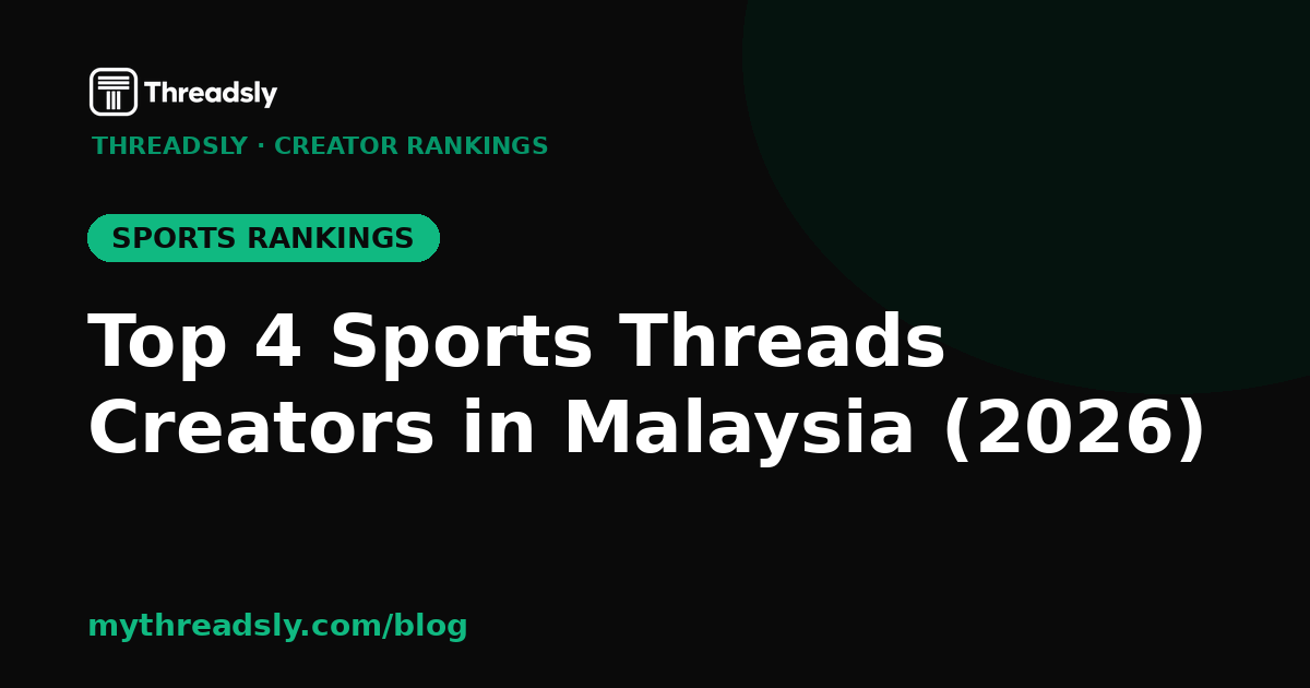 Top 4 Sports Threads Creators in Malaysia (2026)